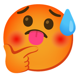 hot face and thinking face