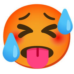 hot face and tired face