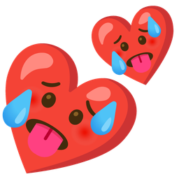 hot face and two hearts