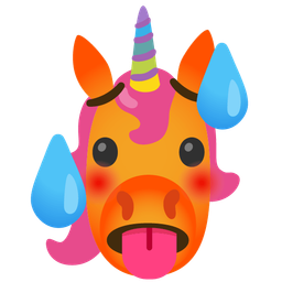 hot face and unicorn