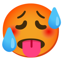 hot face and weary face