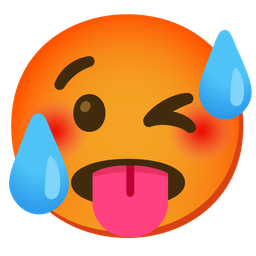 Hot face and Winking face