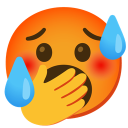 hot face and yawning face