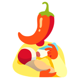 hot pepper and baby bottle