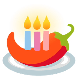 hot pepper and birthday cake