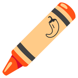 hot pepper and crayon