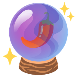 hot pepper and crystal ball