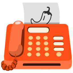 hot pepper and fax machine
