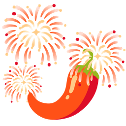hot pepper and fireworks
