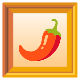 hot pepper and framed picture