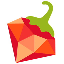 hot pepper and gem stone