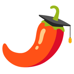 hot pepper and graduation cap