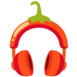 hot pepper and headphone