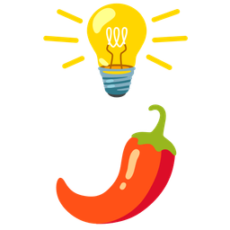 hot pepper and light bulb