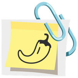 hot pepper and linked paperclips