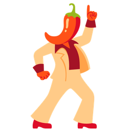 hot pepper and mirror ball