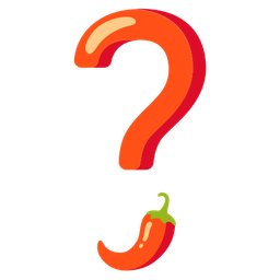 hot pepper and red question mark