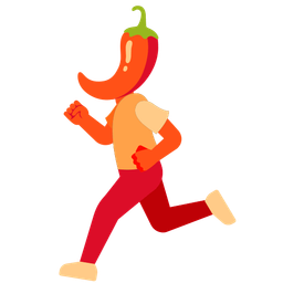 hot pepper and running shoe