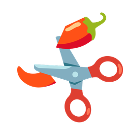 hot pepper and scissors