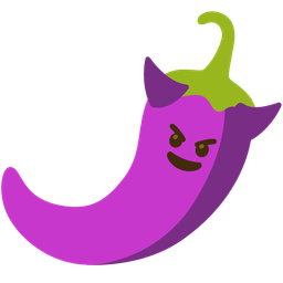 hot pepper and smiling face with horns