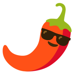 hot pepper and smiling face with sunglasses