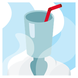 hot springs and cup with straw