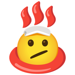 hot springs and face with diagonal mouth