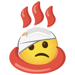 hot springs and face with head-bandage