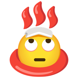 hot springs and face with rolling eyes