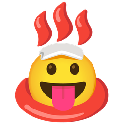 Hot springs and Face with tongue