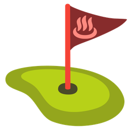 hot springs and flag in hole