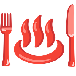 hot springs and fork and knife with plate