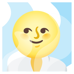 hot springs and full moon face