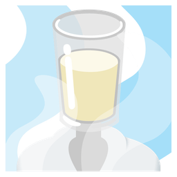 hot springs and glass of milk