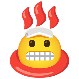 hot springs and grimacing face