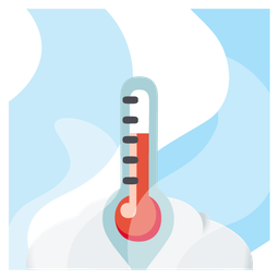 hot springs and thermometer