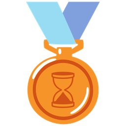 hourglass done and 3rd place medal