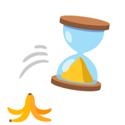 hourglass done and banana