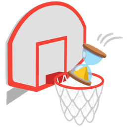 hourglass done and basketball