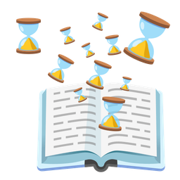 hourglass done and books