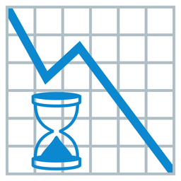 hourglass done and chart decreasing