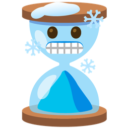 hourglass done and cold face