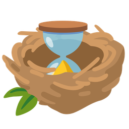 hourglass done and empty nest