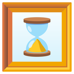 hourglass done and framed picture