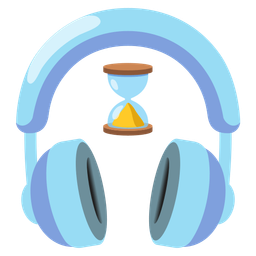 hourglass done and headphone