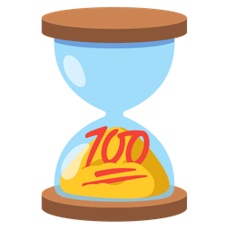 hourglass done and hundred points