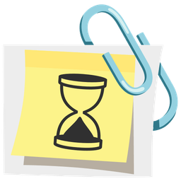 hourglass done and linked paperclips