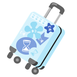 hourglass done and luggage