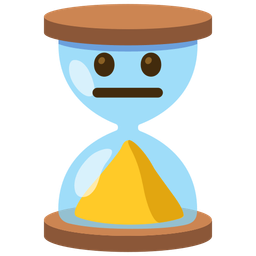 hourglass done and neutral face