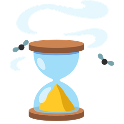 hourglass done and pile of poo